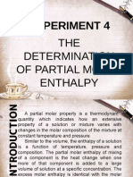 Experiment 4: THE Determination of Partial Molar Enthalpy