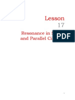 Resonance in Series and Parallel Circuits: Lesson