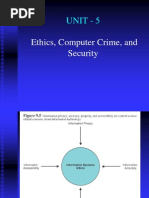 Ethics, Computer Crime, and Security: Unit - 5