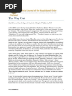 The Way Out: Shaykh Mohammad Nazim Al-Haqqani An-Naqshibendi, Sohbat of The 30 of September, 2012