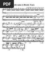 Castlevania - Bloody Tears Piano Sheet