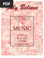 Music - The Sound and Unsound - Only Believe Magazine