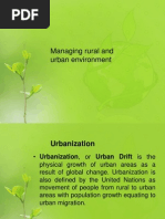 Managing Rural and Urban Environment