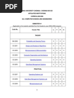 Anna University Chennai:: Chennai 600 025 Affiliated Institutions Curriculum 2008 B.E. Computer Science and Engineering