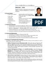 CV of Contracts Manager 24 Yrs Exp On Large Projects