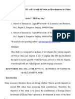 The Varying Impact of FDI On Economic Growth and Development in China and Nigeria