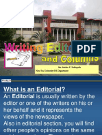 Campus Journalism: Editorial Writing