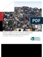 Master's Degree of International Cooperation in Sustainable Emergency Architecture