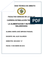 La Alimentación y Nutrición Balanceada