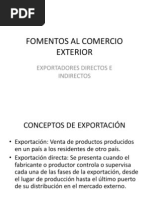 Programas de Fomento Al Comercio Exterior