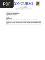 Anotações Sobre Atendimento (Focado em Vendas) para Concurso Do Banco Do Brasil