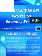 Evaluación Ex-Ante y Ex-Post de Proyectos