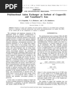 Polyfunctional Anion Exchanger As Sorbent of Copper (II) and Vanadium (V) Ions
