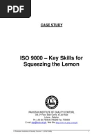 ISO 9000 - Key Skills For Squeezing The Lemon: Case Study