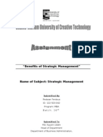 Benefits of Strategic Management