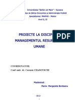 Proiect La Managementul Resurselor Umane