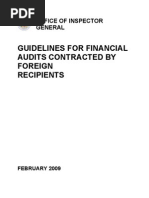 Guidelines For Financial Audits Contracted by Foreign Recipients