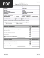 Employee Exit Clearance Form: Dhaka, Bangladesh