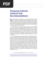 Financing Schools: Analysis and Recommendations