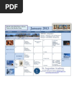 SAA January 2013 Calendar