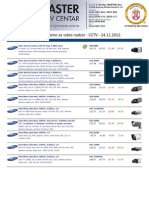 Cenovnik Opreme Za Video Nadzor - CCTV - 24.11.2012. - Srbija
