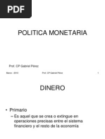 Politica Monetaria Diapositivas