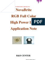 Novabrite RGB Full Color High Power Led Application Note: R&D Center