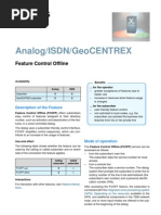 Analog/Isdn/Geocentrex: Feature Control Offline