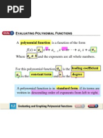 6 2 Evaluating and Graphing Polynomial Functions