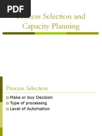 Process Selection and Capacity Planning