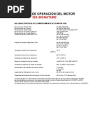 Datos de Operacion Motor ISX