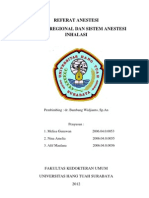 Anestesi Regional Dan Sistem Anestesi Inhalasi