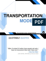 Transportation Modeling