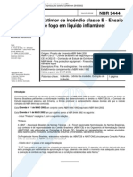 NBR 9444 - Extintor de Incendio Classe B - Ensaio de Fogo em Liquido Inflamavel PDF