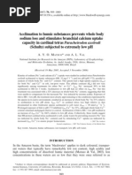 2007 - Acclimation To Humic Substances Prevents Whole Body Sodium Loss and Stimulates Branchial Calcium Uptake Capacity in Cardinal Tetras Paracheirodon Axelrodi Schultz Subjected To