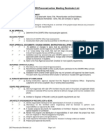 2007 OSHPD Preconstruction Meeting Reminder List