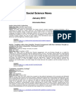 Social Science News January 2013