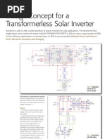 Design Concept of Transformerless Solar Inverter