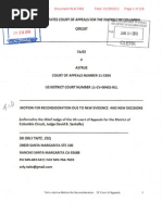 Taitz V Astrue Motion For Reconsideration in The Court of Appeals For The DC Circuit