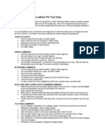 Using Standard AccuMark PE Test Data