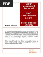 Energy Management Assignment Div-C Chandan Kumar Roll-511 Bureau of Energy Efficiency