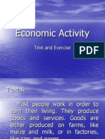 Economic Activity: Text and Exercise