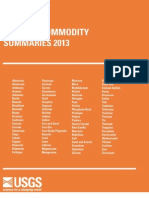 Mineral Commodity Summaries 2013 by USGS