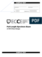 ECCE Examination Sample Test 2013