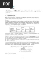 Statistics: 1.3 The Chi-Squared Test For Two-Way Tables: Rosie Shier. 2004