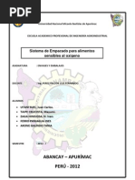 Sistema de Empacado de Alimentos Sensibles Al O2