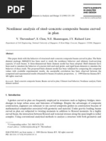 Nonlinear Analysis of Steel-Concrete Composite Beams Curved in Plan