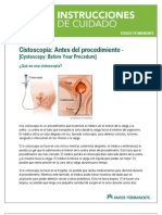 Instrucciones de Cuidado para El Paciente Antes de Una Cistoscopia (Kaiser Permanente)