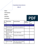 ETL Specification Review Check List Ods - Ap