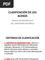 Clasificación de Aceros